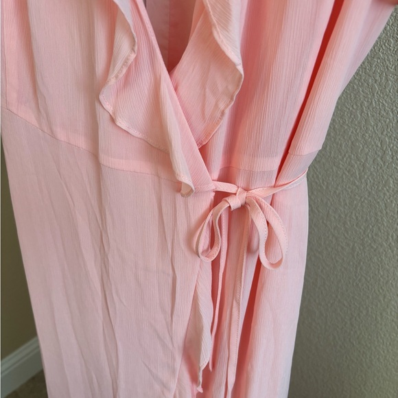 Sugar + Lip2 Romantic Ruffle Maxi Wrap Dress Tie Waist Small - Picture 2 of 6